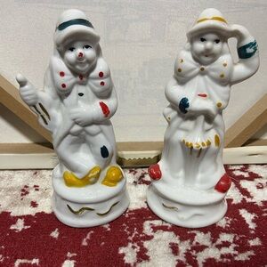 Vintage Sophia Ann Pair of Clowns. Boy and Girl.